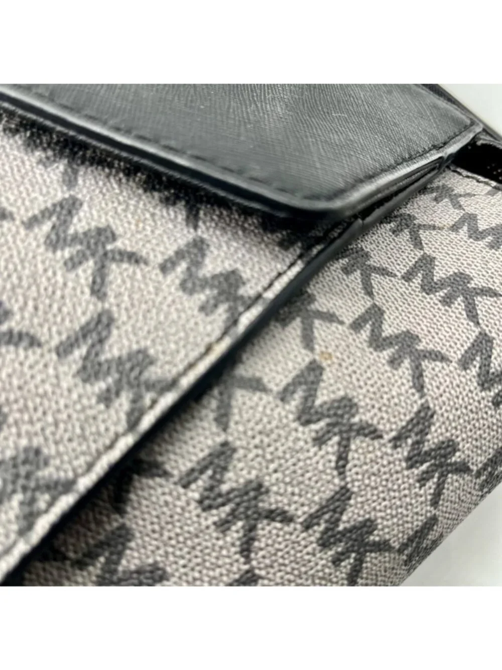 Michael Kors Grey Monogram Coated Canvas Satchel